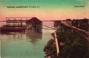 Apátfalva, Maros-fürdő, kiadja Feindler Gusztáv, hajó (Rb)