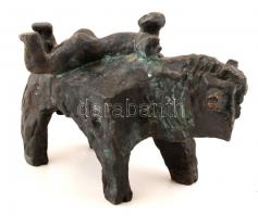 Kerényi Jenő (1908-1975): Európa elrablása, bronz, jelzett, számozott (100/66), m: 18 cm