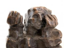 Kerényi Jenő (1908-1975): Domanovszky Endre, bronz, jelzés nélkül, számozott (7/7), m: 43,5 cm