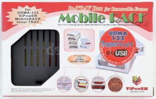 ViPowER 15-133 belső mobil rack ház, fekete, újszerű állapotban, saját dobozában