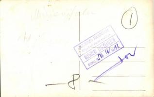 1950 Máriaújfalu, iskola / képeslapgyártáshoz kiválasztott kép, a hátoldalon a Népművelési Minisztér...