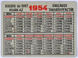 1954 Vásárláshoz, üdüléshez ajándékba takarékbetétkönyv - boldog újévet kíván az Országos Takarékpén...