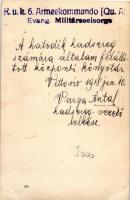 Varga Antal vezető tábori lelkész által a 6. hadsereg számára felállított központi könyvtár belseje ...