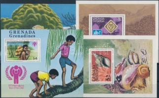 Grenada and the Grenadines 1976-1986 7 blocks Grenada és Grenadines 1976-1986 7 klf blokk 2 db steck...