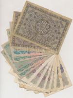 Ausztria 1922. 10K (3x) + 20K (4x) + 100K (4x) + 1000K (2x) T:I-,III,III-
Austria 1922. 10 Kronen +...