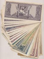 30db-os vegyes magyar pengő és adópengő bankjegy tétel T:vegyes