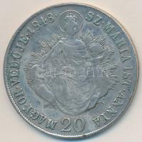 1848KB 20kr Ag "V. Ferdinánd" T:2-,3 ph