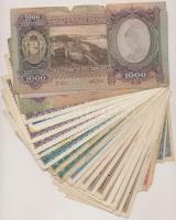 30db-os vegyes magyar korona, pengő bankjegy tétel T:vegyes