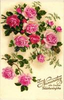 Name Day, roses, litho
