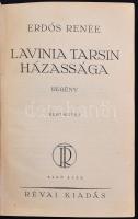 Erdős Renée: Lavinia Tarsin házassága I-II. Bp., 1927, Révai. Korabeli egészvászon-kötésben, a két k...