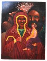 PTK jelzéssel: A Szent Család. Olaj, farost, 51×38 cm