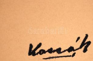 Kassák jelzéssel: Kompozíció. Tempera, karton, 106×60 cm