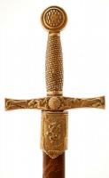 Dekorációs fegyver: kisméretű, levélbontóként is használható kardmásolat, szép állapotban, h: 28 cm
