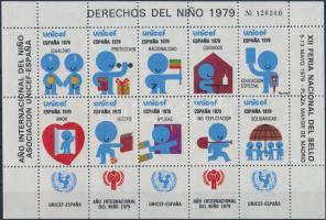 Spanyolország 1979 UNICEF, Nemzetközi gyermekév levélzáró kisív