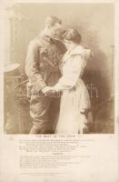 The beat of the drum (1) British romantic military postcard