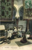 Carpet weavers, Algerian folklore (small tear)