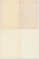 ~1960. "Magyar Nemzeti Bank" zsákbetétjegy (4x) klf impresszumokkal  T:I,I-