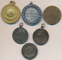 6db-os vegyes magyar sportérem tétel, közte Göröntsér Greff Lajos (1888-1976) 1939. "M.U.SZ.  -...