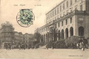 Algiers, Alger; Le Lycée / grammar school, horse carriage (EK)