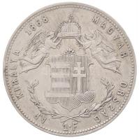 1868KB 1Ft Ag "Ferenc József / Angyalos címer" Körmöcbánya (12,34g) T:2- tisztított, ph. 
...