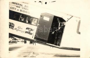 cca. 1925-1931 British Imperial Airways Airliner City of Budapest, an Armstrong Withworth Argosy Mk. I. aircraft, photo (pinhole)