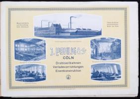 cca 1890 J. Pohlig Aktiengesellschaft Cöln, cégismertető brosúra számos képpel, illusztrációval, meg...