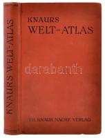 Knaurs Welt-Atlas. Berlin, 1928, Th. Knaur Nachf. Verlag. 410 p. Kiadói egészvászon-kötésben, jó állapotban.