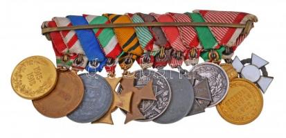 11db kitüntetés pánton összefűzve: 1916. "A Katonai Érdemkereszt III. osztálya hadidíszítménnye...