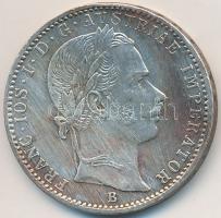 1860B 1/4Fl Ag &quot;Ferenc József&quot; T:2 felületi karc, patina, kis ph.