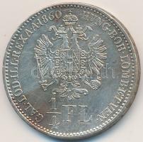 1860B 1/4Fl Ag "Ferenc József" T:2 felületi karc, patina, kis ph
