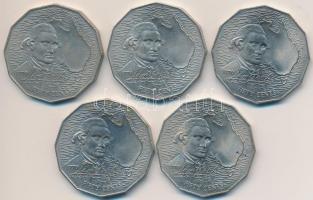 Ausztrália 1970. 50c "Cook ausztráliai útja" (5x) T:2
Australia 1970. 50 Cents "Capt...