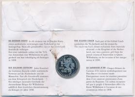 Hollandia 1998. 1E "Vilma királynő beiktatásának 100. évfordulója" emlékérem alkalmi bélye...