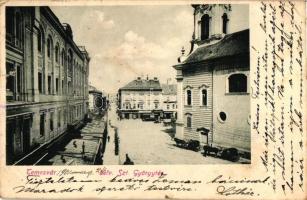 Temesvár, Timisoara; Szent György tér, üzletek / square, shops (b)