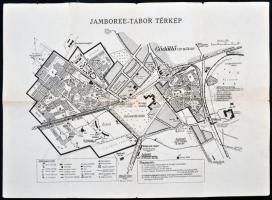 1933 A gödöllői jamboree tábor térképe, fekete-fehér, 1:6000, jelmagyarázattal, 23,5×33 cm