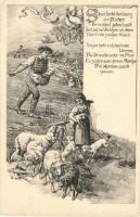 Schon lacht der Lenz... / Peasants rhyme, sowing man, shepherd woman, probably German folklore, , K & Co., D. serie No. 22