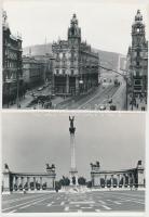 cca 1960-1970 Budapest, Városi életképek(Lánchíd, Erzsébet híd, Ferenciek tere, Kossuth tér, stb.), ...