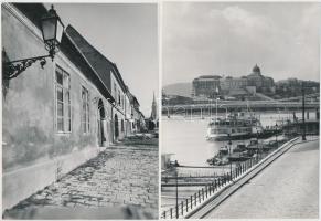 cca 1960-1970 Budapest, Városi életképek(Lánchíd, Erzsébet híd, Ferenciek tere, Kossuth tér, stb.), ...