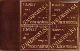 1927 Elma kirándulása, Budapest - Székesfehérvár; Szombathelyi Országos Mezőgazdasági és Ipari Kiállítás So. Stpl (EK)