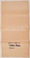 cca 1940 Bp., III. Gellért Aladár fehérnemű reklámgrafikával díszített papír reklámtáska