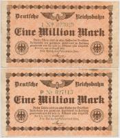 Németország / Weimari Köztársaság / Birodalmi Vasút / Berlin 1923. 1.000.000M (10x) T:III
Germany /...