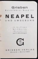 Grieben Reiseführer. Band 101. Neapel und Umgebung. Grieben Verlag, 1934, Berlin. Kiadói papírkötésb...