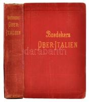 Karl Baedeker: Oberitalien mit Ravenna, Florenz und Livorno. Handbuch für Reisende. Leipzig, 1911, Verlag von Karl Baedeker. Kiadói aranyozott vászonkötésben, gerincén kissé sérült. Közel 70 térképpel.