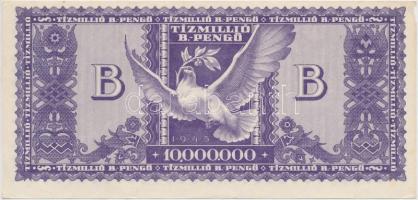 1946. 10.000.000BP T:I-,II hajtatlan, kis papírhiány és sarokhajlások