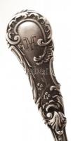 XIX. sz. vége: Jelzett, virég motívummal díszített ezüst kanál / Ornamented silver spoon 39g