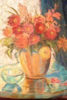 Szmrtnik János (Ladoméri, (1894-1951): Virágcsendélet. Pasztell, papír, jelzett, üvegezett keretben,...