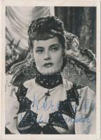 1942 Karády Katalin(1910-1990) színésznő az Erzsébet című filmben, DEDIKÁLT fotó, a Sztár filmképei, feliratozva, 9x13 cm