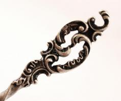 XIX. sz vége: Ezüst dísz villa indás díszítéssel, jelzéssel. / Silver fork 27 g