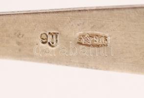 6 db jelzett, ezüst kiskanál / 6 silver spoons 67,7g