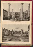 Ricordo di Pompei. 32 Vedute. Képes leporelló Pompei városáról, látképekkel, négynyelvű leírásokkal. A kiadói borító sarka kissé sérült.