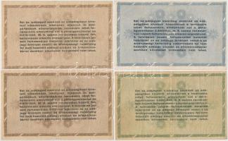 1946. 10db-os vegyes magyar adópengő bankjegy tétel, közte fordított címeres is T:vegyes